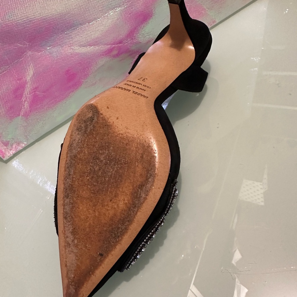 Pre Owned Isabel Marant Designer Pagda Kitten Heel Shoe Size 37 - Picture 7 of 7